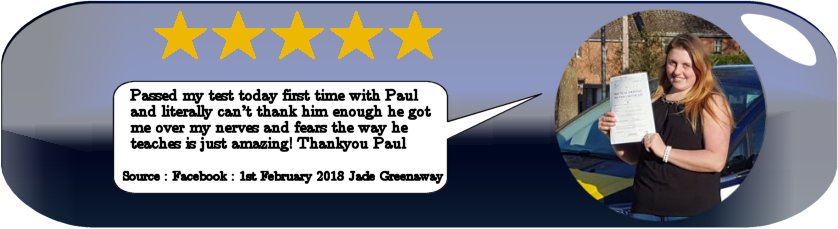 5 Star Review of Pauls 5 star driving tuition 2018
